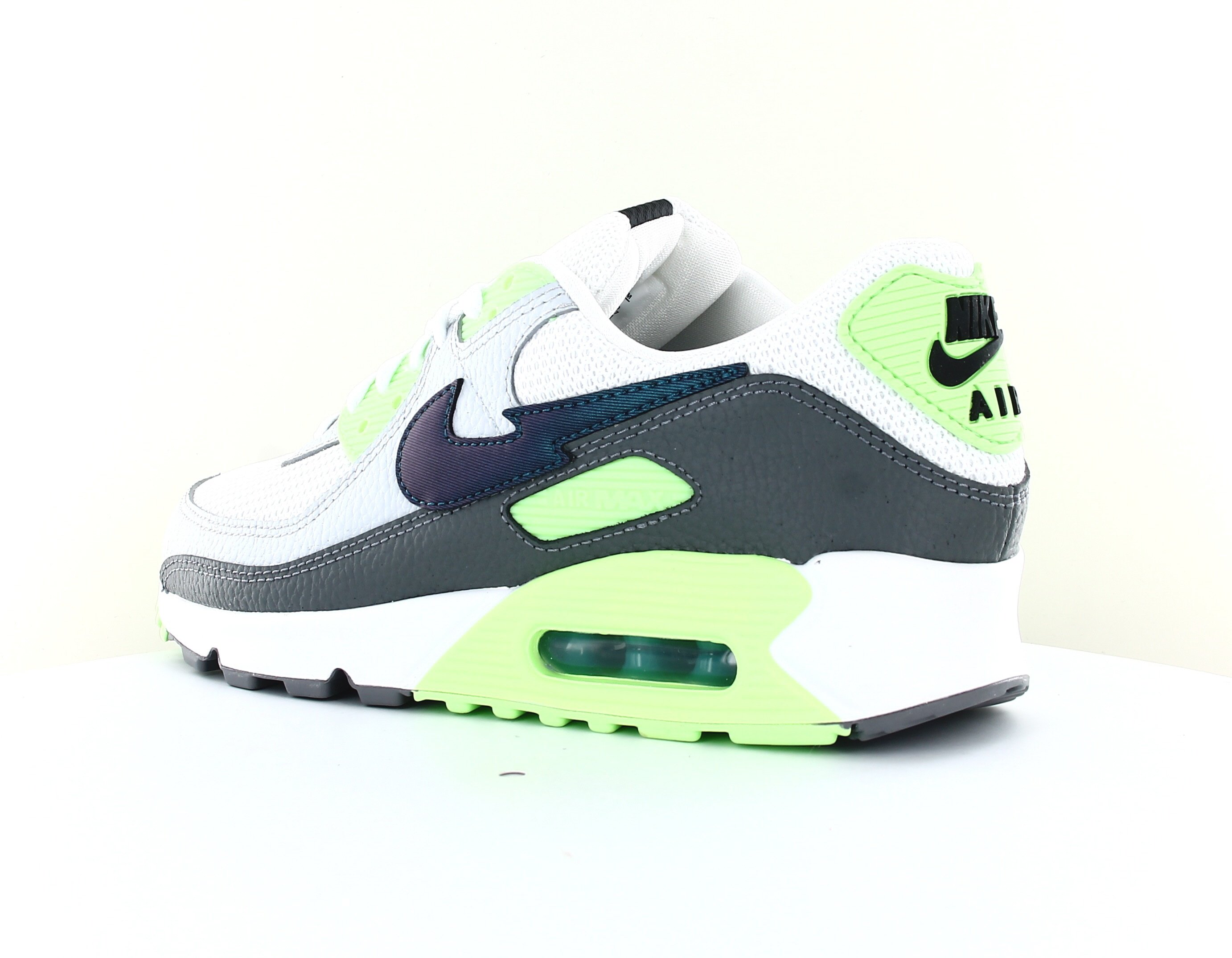 سنتافي Nike Air Max 90 lime glow Blanc gris vert DJ6897-100 سنتافي